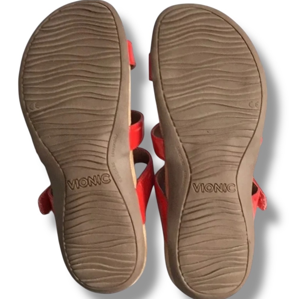Vionic Red Strappy Sandals - Picture 3 of 4